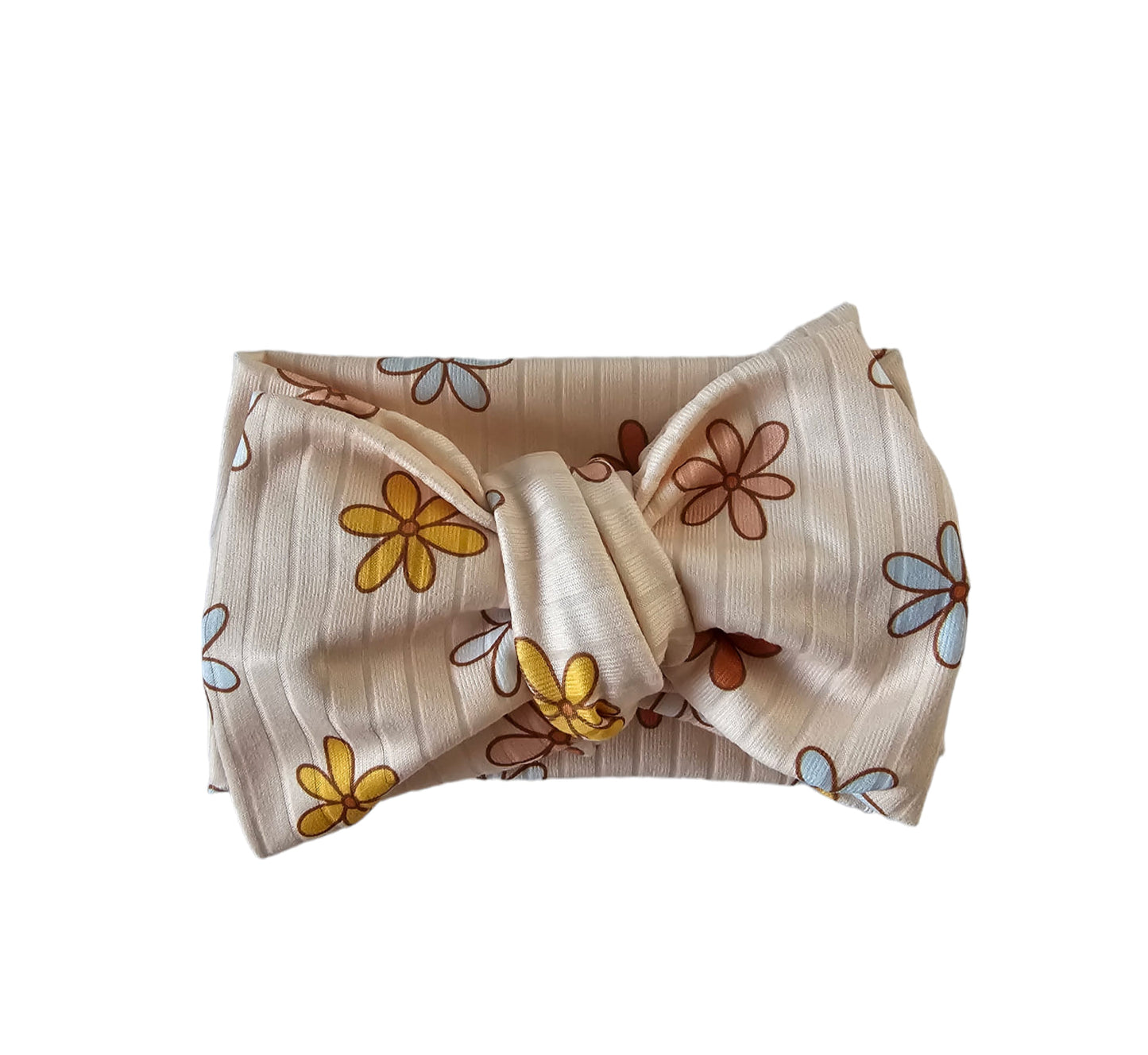 Ribbed floral | Oversized Headband Bow
