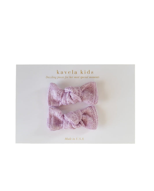 Lavender knot bows