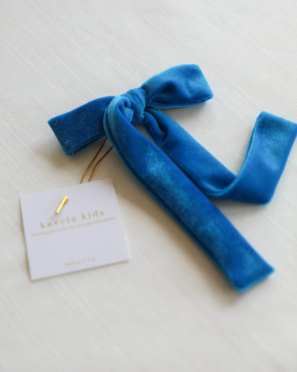 Luxe velvet Long tail bow / Provence bow / Ribbon style Bow