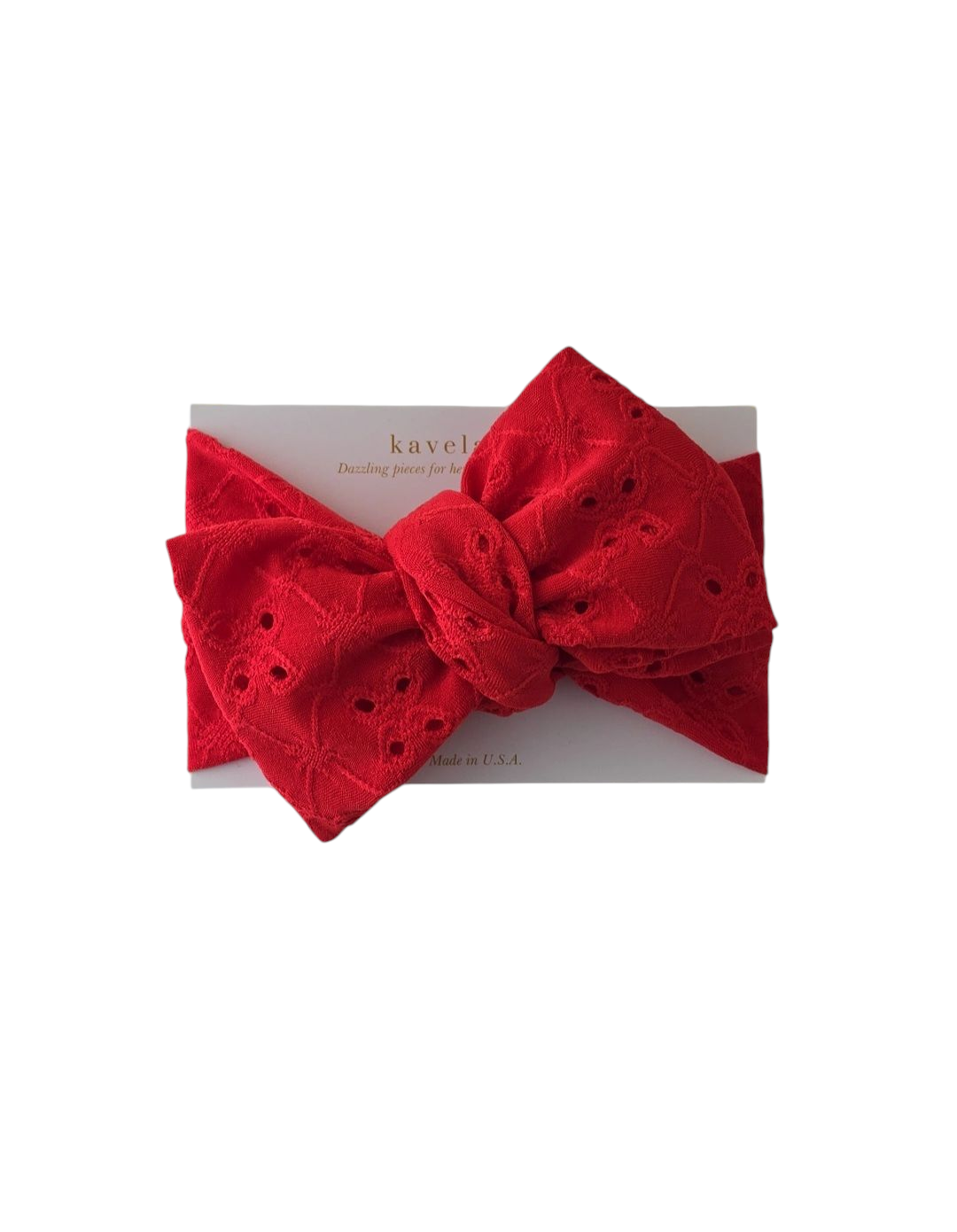 Oversized  Red eyelet | Oversized  Headband