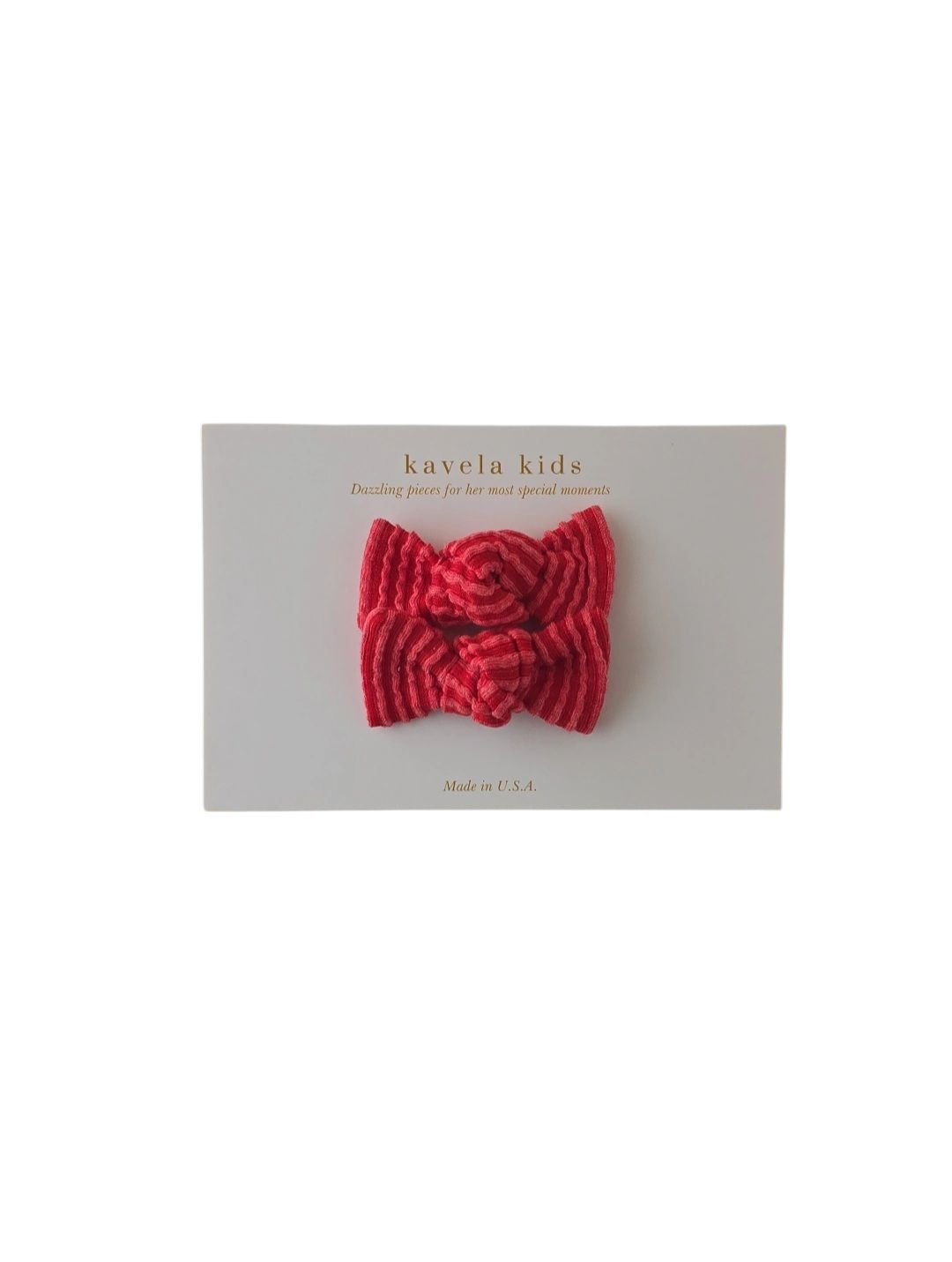 Red wavy Bows | Set of 2