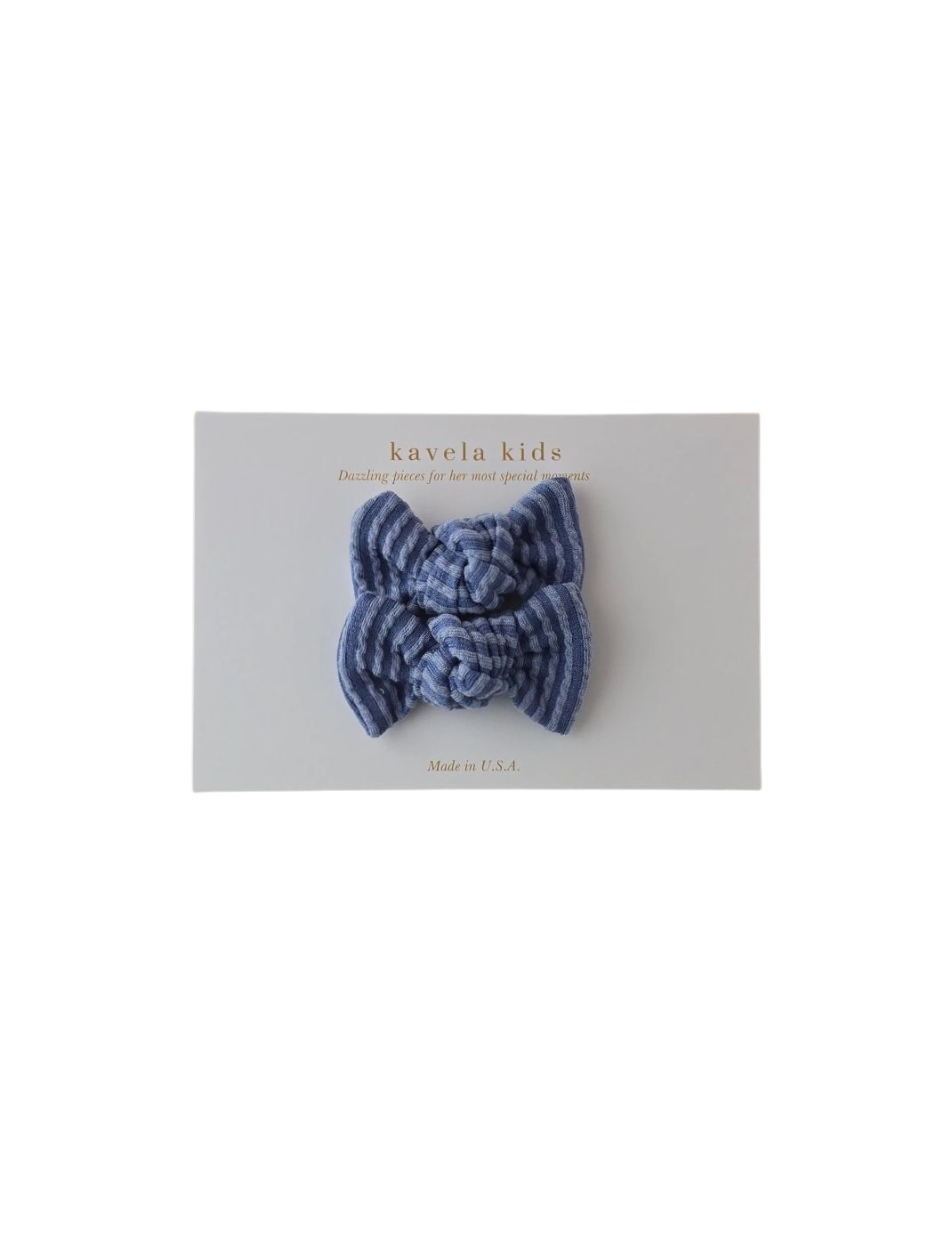 Denim Wavy Bows | set of 2