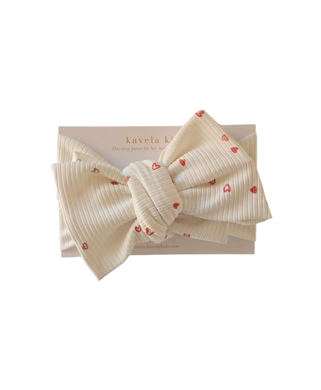 Mini hearts ribbed | Oversized  headband