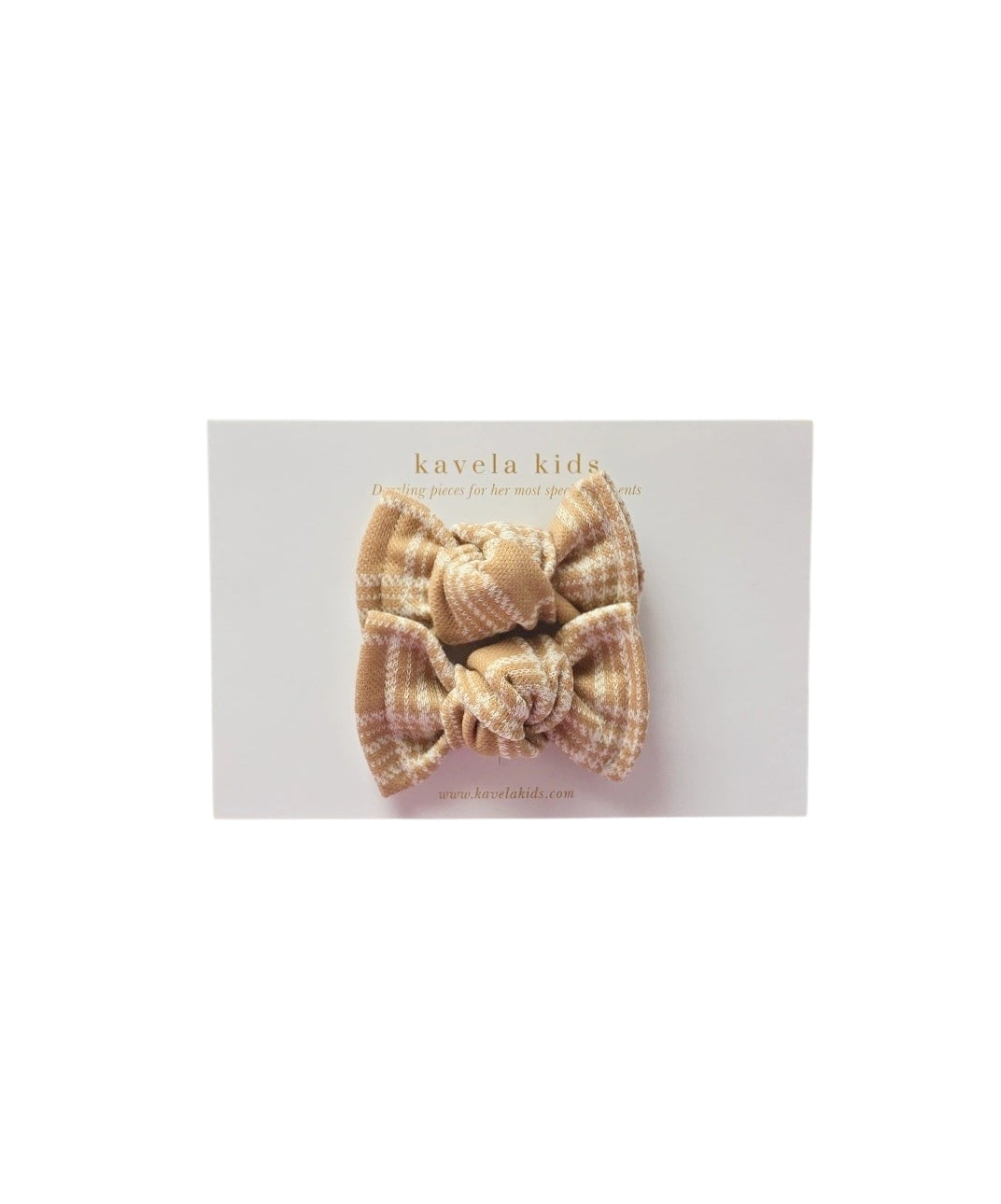 Butterscotch plaid | Pigtail set
