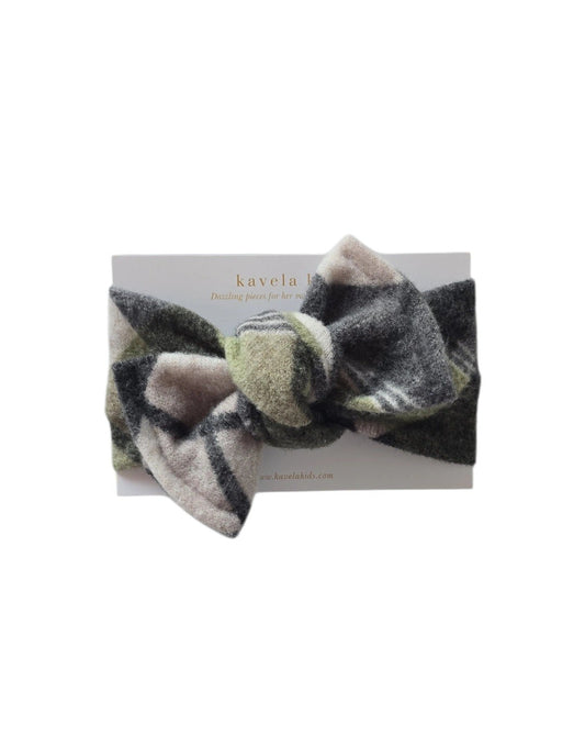Sage plaid | Charcoal, cream & soft sage